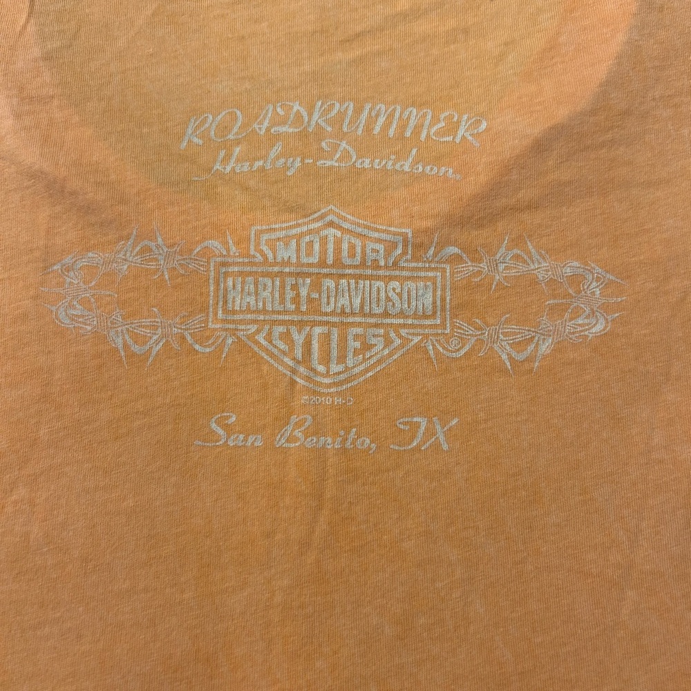 Harley-Davidson Women's Orange Graphic Tee - Picture 4 of 8